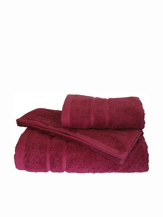 24home.gr Hand Towel DORA 40x60cm Crimson Weight 600gr/m²