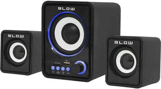Blow MS-26 Computerlautsprecher 2.1 mit Leistung 6W in Schwarz Farbe