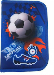 Next Big Football Pencil Case Full 1pcs with 1 Compartment Blue