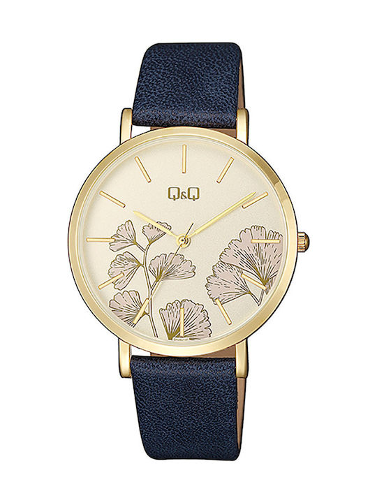 Q&Q Watch with Navy Blue Metal Bracelet