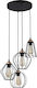 TK Lighting Galaxy Pendant Chandelier Grid for 4 Bulbs E27 Black