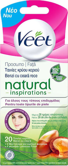 Veet Inspirations Ταινίες Αποτρίχωσης για το Πρόσωπο Natural 20τμχ