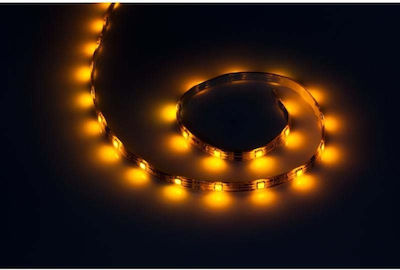 Vipow Bandă LED Alimentare 12V cu Lumină Galben Lungime 1m și 30 LED-uri pe Metru SMD5050