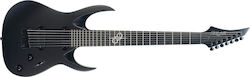 Solar Guitars A2.7 C Electric Guitar 7 Strings Stratocaster Style Carbon Black Matte