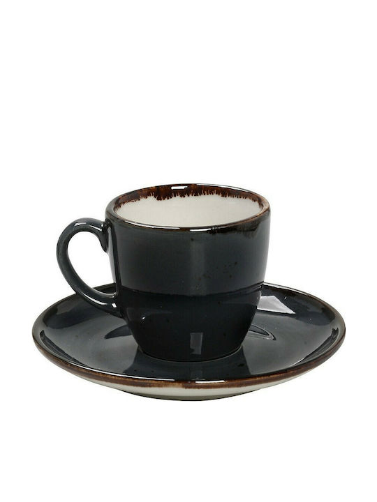 Espiel Terra Porcelain Espresso Cup Set 90ml Γκρι