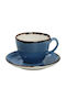 Espiel Terra Tasse Cappuccino aus Porzellan Blue 220ml