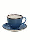 Espiel Terra Jumbo Φλιτζάνι Cappuccino από Πορσελάνη Blue 350ml