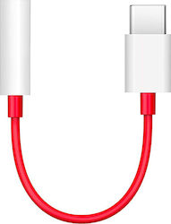 OnePlus TC01W Convertor USB-C masculin în 3.5mm feminin Roșu 1buc