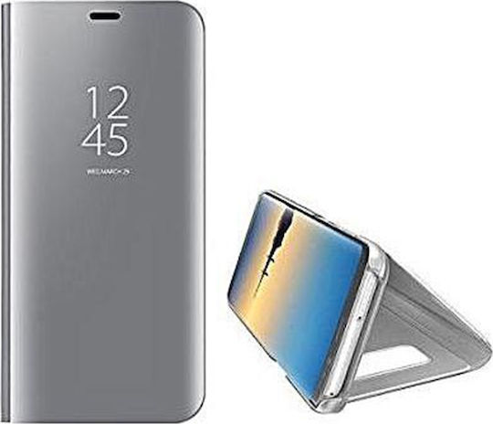 Hurtel Clear View Book Plastic Argintiu (Galaxy S7)