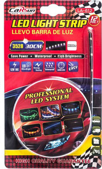 Carsun Flex Strip 12V/60cm IP65 White LED Ταινία Αυτοκινήτου 12V Λευκό