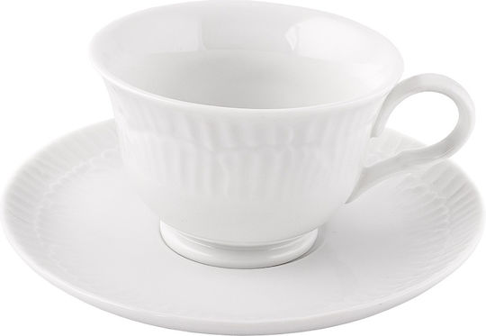 Oriana Ferelli PW2 Set Căni Maro Din porțelan Albe 100ml 6buc