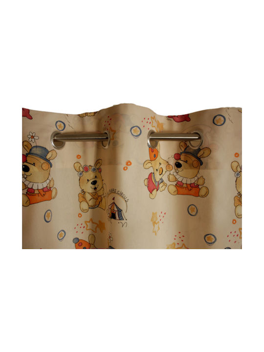 Mc Decor Παιδική Κουρτίνα 002 με Τρουκς Μπεζ 140x260εκ.