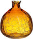 Inart Tabletop Lucky Charm Pomegranate Gold made of Glass 11x11cm 1pcs