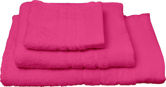 Sunshine Πετσέτα Προσώπου Χίμπουρι 50x90εκ. 4 Fuchsia Βάρους 500gr/m²