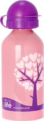 Ecolife Kinder Trinkflasche Rostfreier Stahl Rosa 500ml