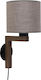 TK Lighting Troy Modern Lamp Wall with Socket E27 Gray