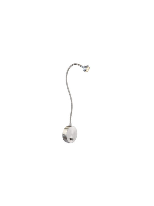 Globo Lighting Serpent Lamp Wall Socket LED Silver 41cm