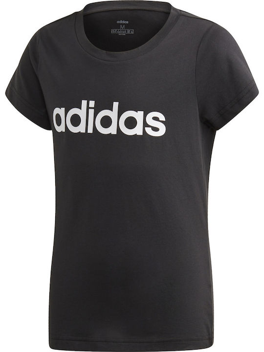 adidas Παιδικό T-shirt Μαύρο ESSENTIALS LINEAR