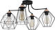 TK Lighting Galaxy Vintage Μεταλλική Πλαφονιέρα Οροφής με Ντουί E27 σε Μαύρο χρώμα 60cm