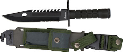 Martinez Albainox Knife Survival Black with Blade made of Stainless Steel in Sheath