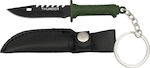 K25 Knife Keychain Survival Khaki with Blade made of Stainless Steel in Sheath