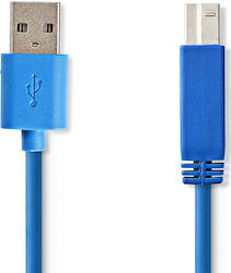 Nedis USB 3.0 Kabel USB-A-Stecker - USB-B-Stecker Blau 3m CCGP61100BU30