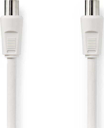 Nedis Antenna Cable Coax male - Coax female White 1.5m (CSGP40000WT15) 1pcs