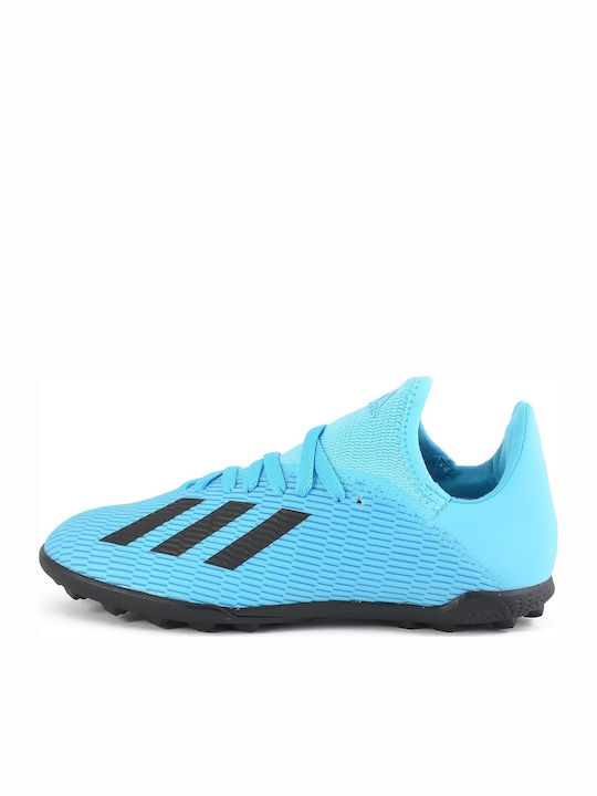 Adidas Παιδικά Ποδοσφαιρικά Παπούτσια X 19.3 με Σχάρα Bright Cyan / Core Black / Shock Pink