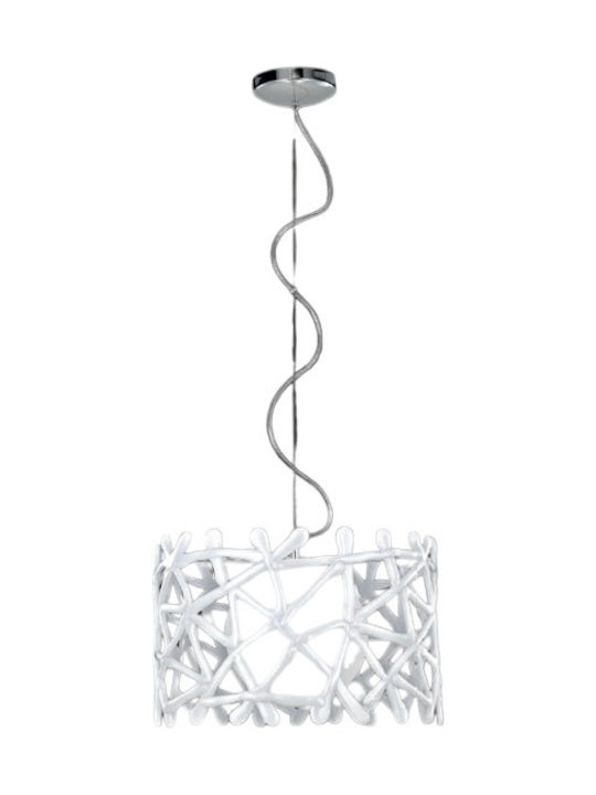 Luma Pendant Light Single-Light Grid for Socket E27 White