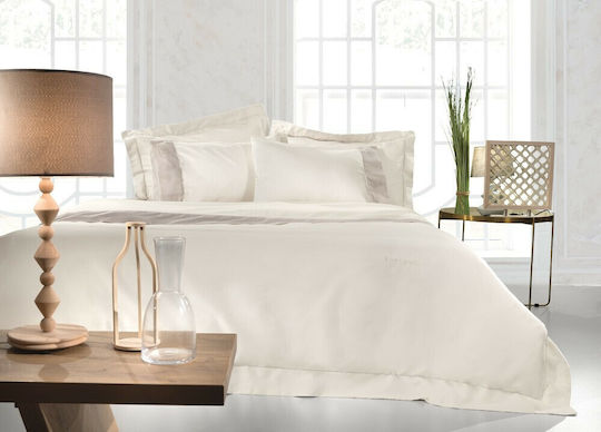 Guy Laroche Silky Σεντόνι King Size 270x280εκ. Ivory