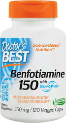 Doctor's Best Benfotiamină cu BenfoPure 150 mg 120 capsule pe bază de plante