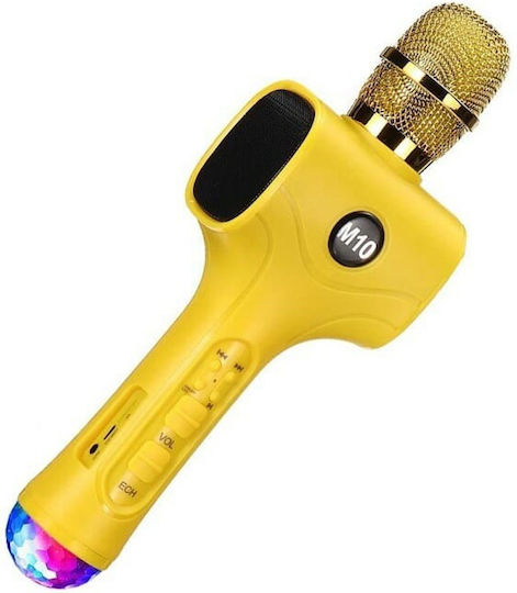 Μικρόφωνο Karaoke Ασύρματο M10 961867 Κίτρινο