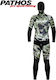 Pathos Medi Divisible Wetsuit Shaved with Chest Pad for Speargun Green Camouflage 3mm