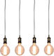 Home Lighting Magnum Pendant Light Bronze Rail for 4 Bulbs E27 120x10cm