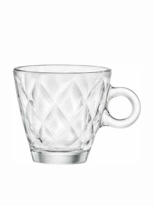 Bormioli Rocco Kaleido Glass Cappuccino Cup Set 230ml Transparent