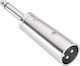 JKG Konverter 6.3mm männlich zu XLR weiblich Silber 5Stück JT-2154