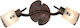 Home Lighting Antique Vintage Lamp Wall with Socket G9 Brown 33cm