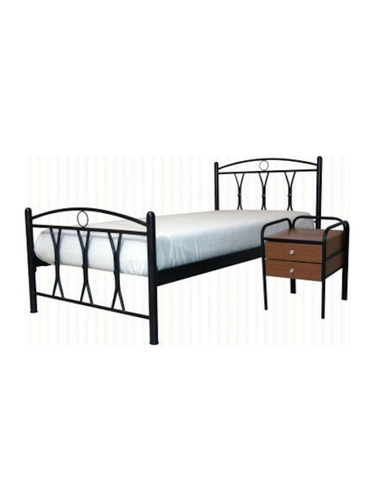 Xiastí Metal Bed Single Ecru for Mattress 100x2...