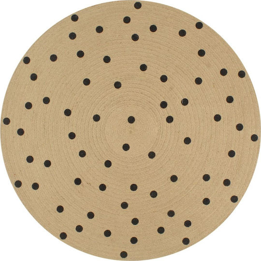 vidaXL Handmade Rug Round Summer Wicker Beige