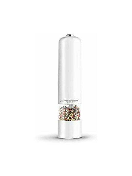 Esperanza Ηλεκτρικός Μύλος Πιπεριού Πλαστικός σε Λευκό Χρώμα 23cm
