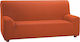 Mc Decor Tunez Elastische Abdeckung für Dreisitziges Sofa Orange 170εκ. 1Stück