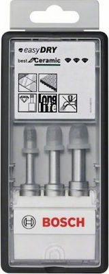 Bosch Set of 3 Diamond Drills with Cylindrical Shank for Masonry, Glass and Tiles