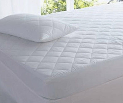 24home.gr Single Quilted Mattress Cover Fitted Καπιτονέ White 90x200cm