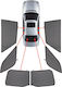 CarShades Car Side Shades (Typ 8U) 2012+ for Audi Q3 Five Door (5D) 4pcs PVC.