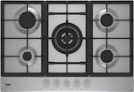 Beko HAW752C5SX Autonomous Cooktop with Liquid Gas Burners Inox 75x52.2cm