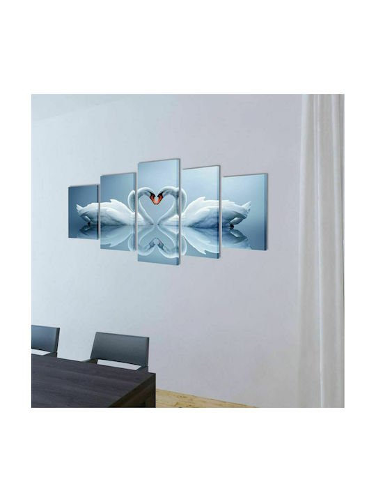 vidaXL Петкратен Картина Платнен 200x100см