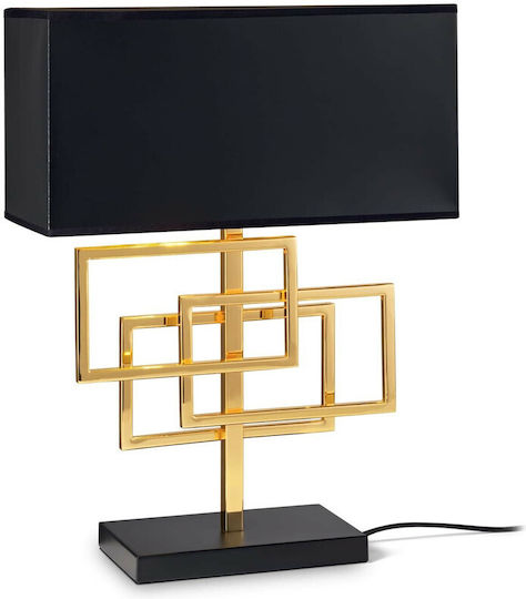 Ideal Lux Luxury TL1 Μεταλλικό Πορτατίφ για Ντουί E14 με Μαύρο Καπέλο και Χρυσή Βάση