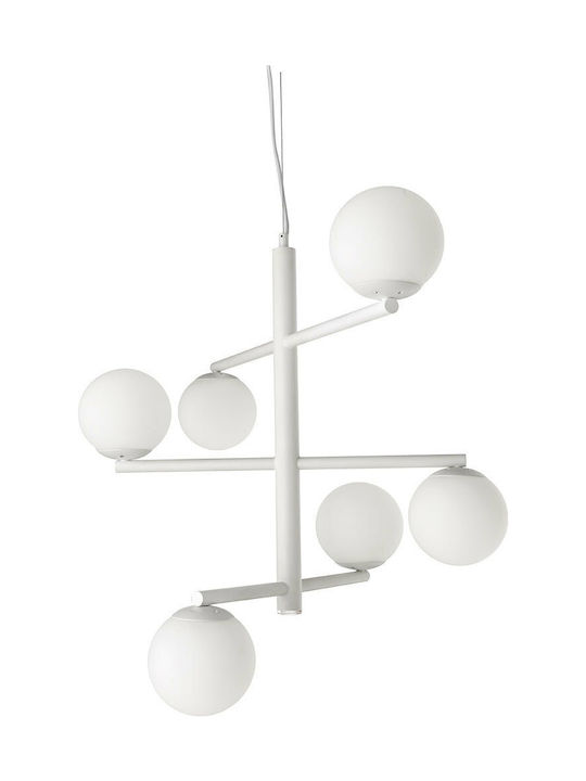 Ondaluce So.Gizah/B.Co Pendant Light LED with Warm White Light White SO.GIZAH/B.CO