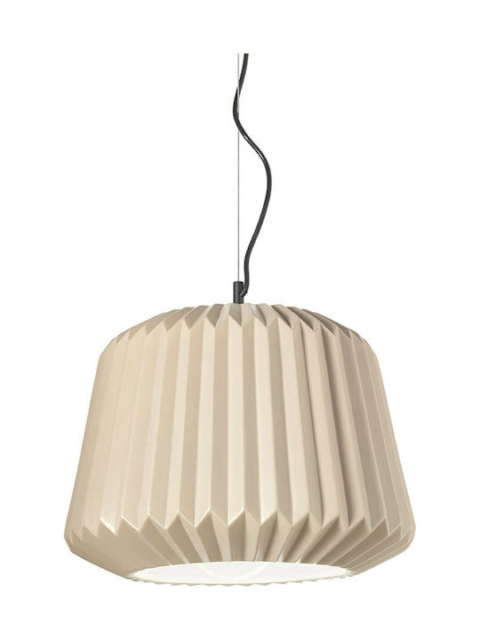 Ondaluce Plumcake Pendant Light Suspension for Socket E27 Beige