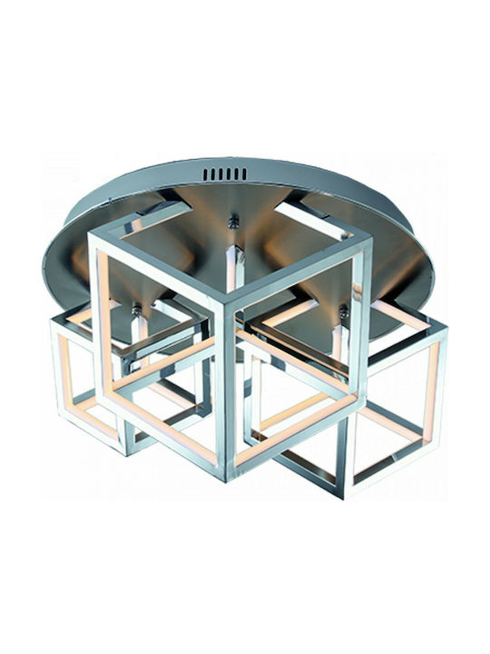 Inlight 6147-80 Modern Mount Metal Ceiling Light Built-in LED 61cm Silver